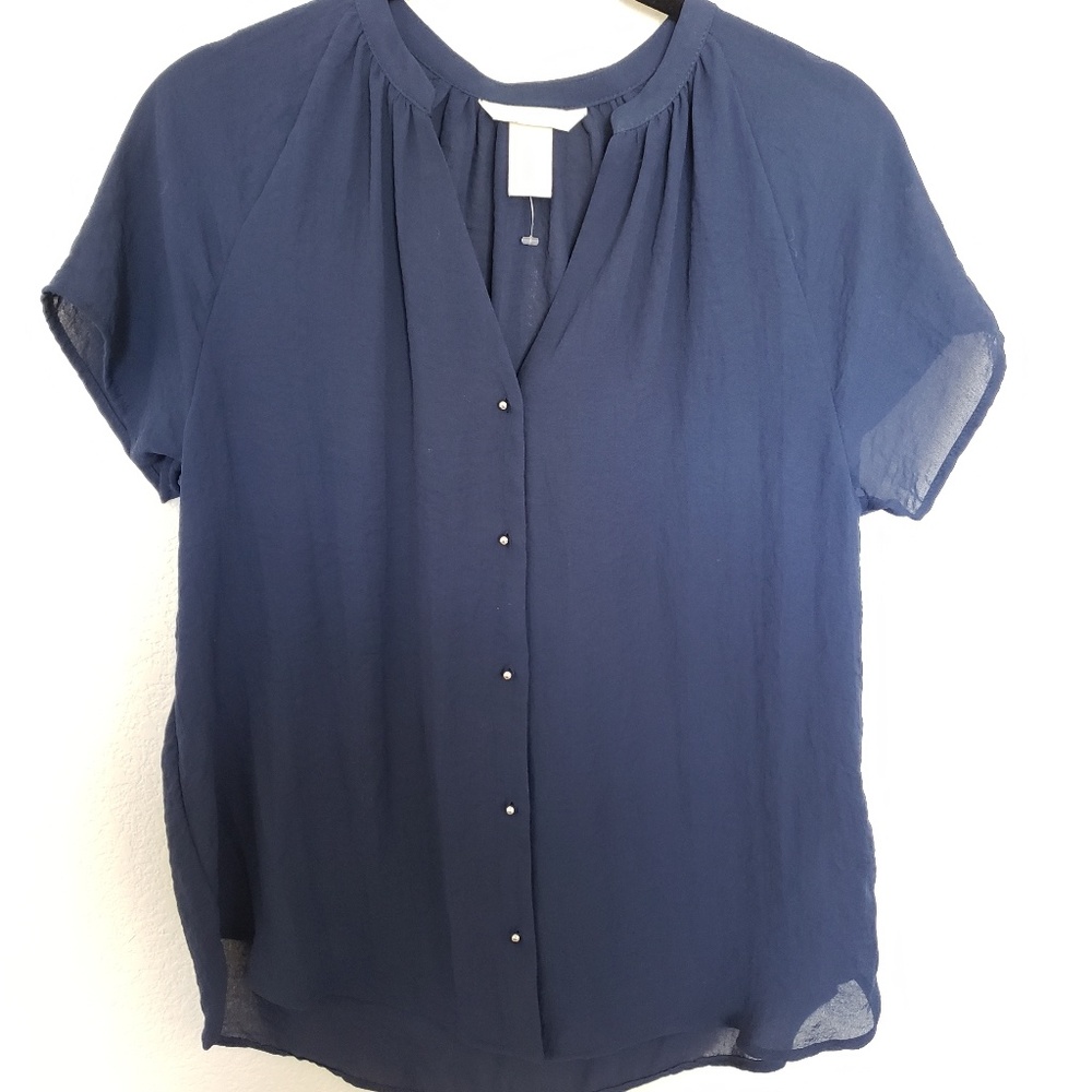 H&M V-neck Button Down Blouse